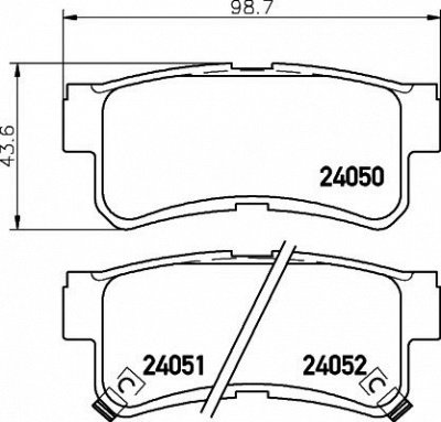 HELLA PAGID 8db355011151 -  Комплект тормозных колодок, дисковый тормоз